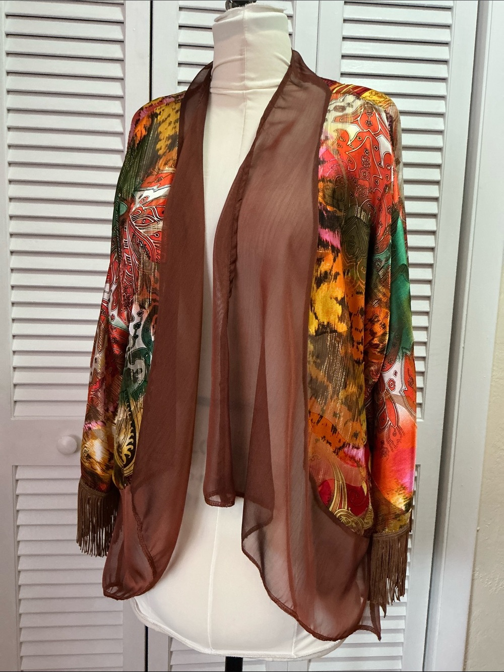 Multicolor Sheer Women's Kimono Jacket